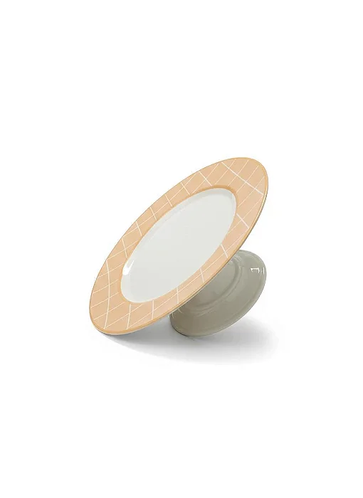 Boleira Laços de Páscoa Média Amarela - 29cm