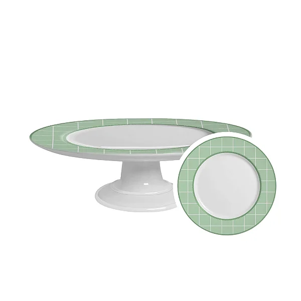 Boleira Média Laços de Páscoa Verde - 29cm