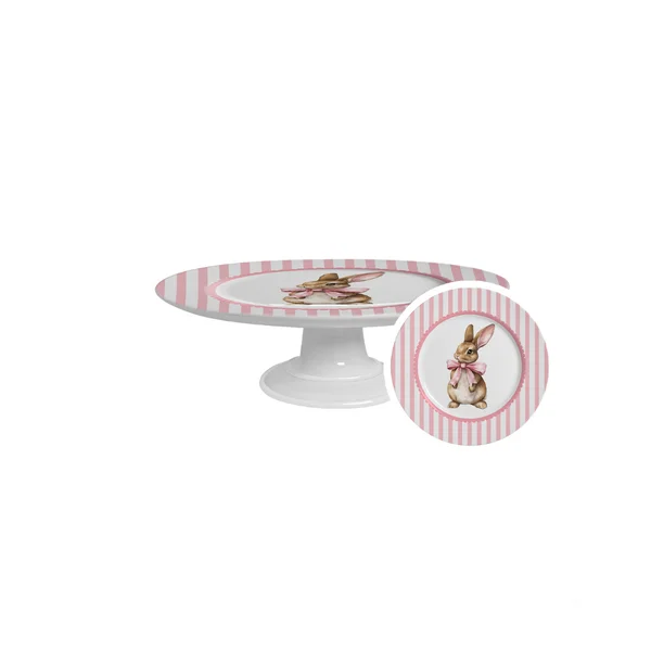 Bolerira Pequena Laços de Páscoa Rosa - 21cm