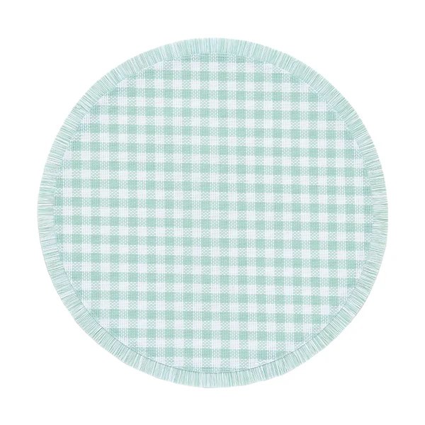 Jogo Americano Redondo Trama Vichy Verde - 38cm