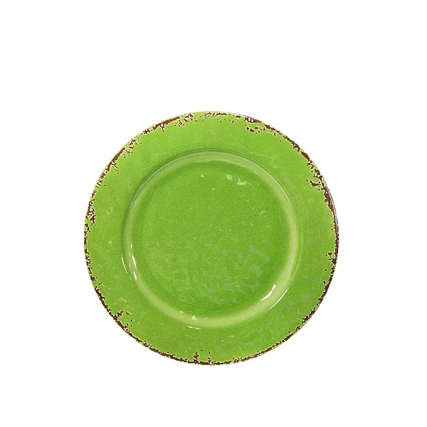 Prato de Sobremesa Melamina Verde - 22cm