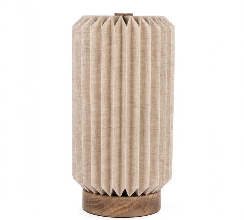 Luminaria em Linho e Madeira - 42cm x 16cm