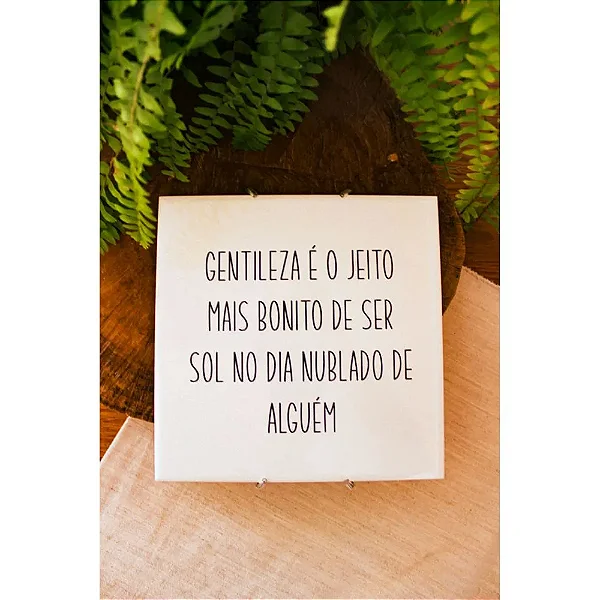 Azulejo Decorativo Gentileza - 20cm x 20cm