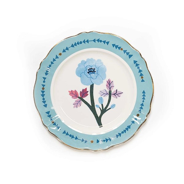 Sousplat em Porcelana Botânica Camelia Azul Bitossi - 32cm