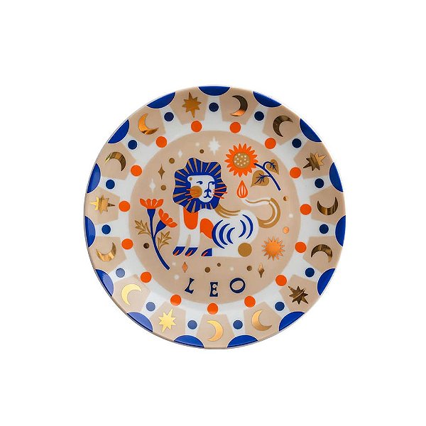 Prato Pão Astrologia Leão Bitossi - 16,5cm