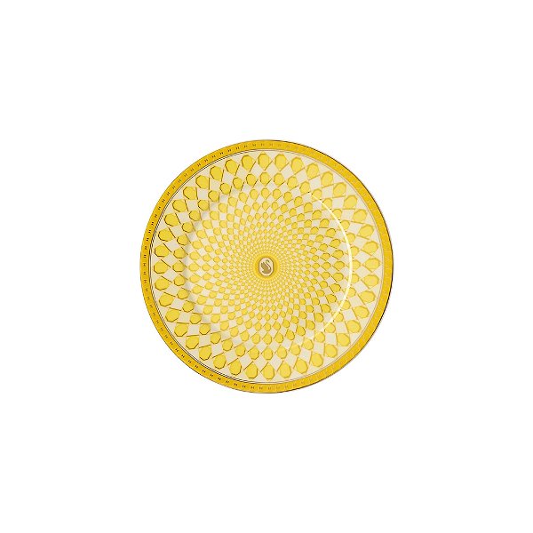 Prato de Pão Swarovski Signum Amarelo - Rosenthal 18cm