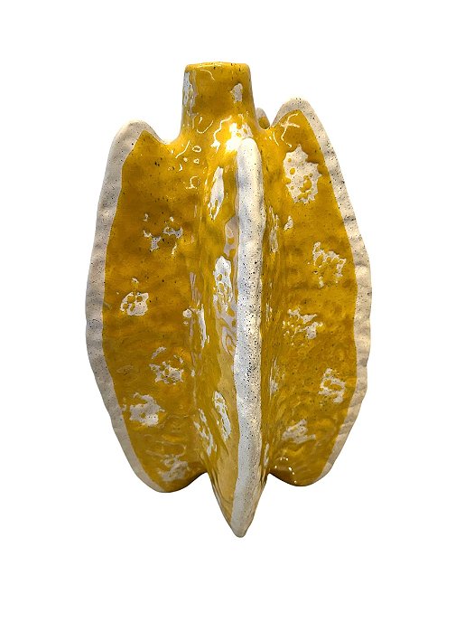 Vaso em Cerâmica Carambola - Amarelo