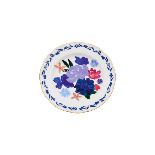 Prato Sobremesa "Dipinto Bouquet" Azul Bitossi - 21cm