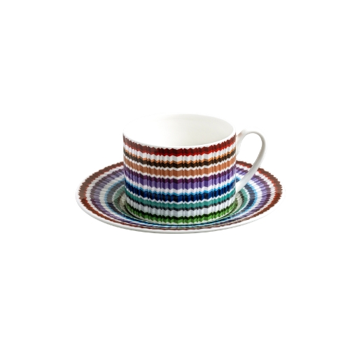Conjunto com 2 Xicaras de Chá com Pires Missoni Waves - 200ml