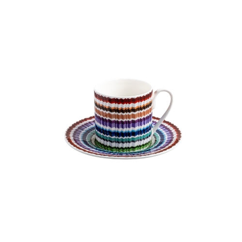 Conjunto com 2 Xicaras de Café com Pires Missoni Waves