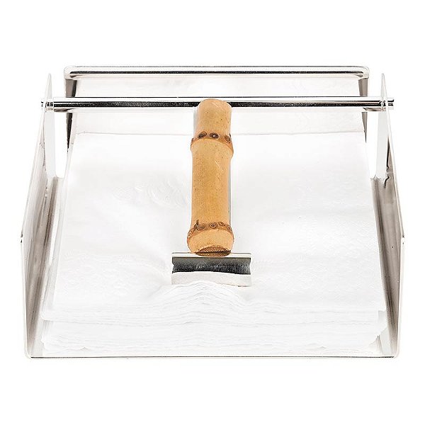 Porta Guardanapo de Prata com Bambu Pequeno - Shefield Plate
