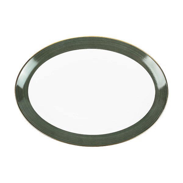 Travessa Paint Porcelana Verde Escuro G 40cm x 29cm - Mameg