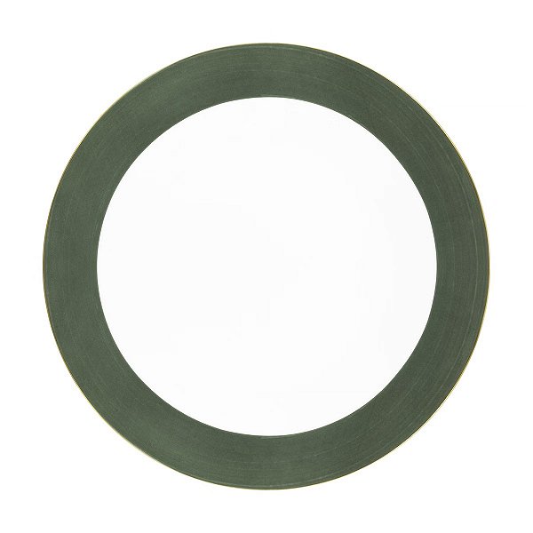 Prato Raso Porcelana Paint Verde Escuro 28cm - Mameg