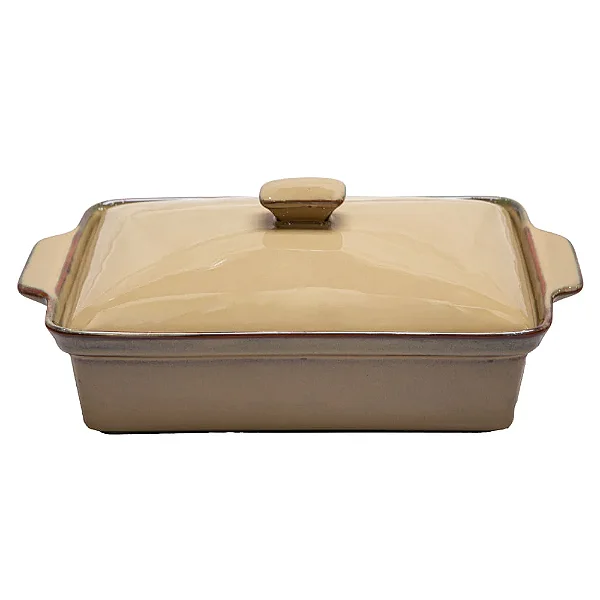 Caçarola Bege Em Cerâmica - 34Cm