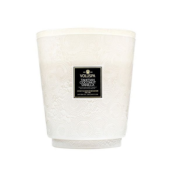 Vela Pote de Vidro 5 Pavios +250h Tahitian Coconut Vanilla - Voluspa