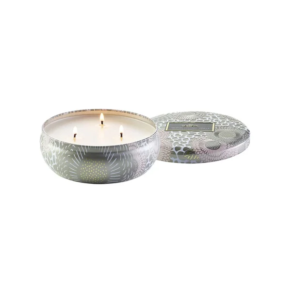 Vela Lata 3 Pavios Relevo Tahitian Coconut Vanilla 60h - Voluspa
