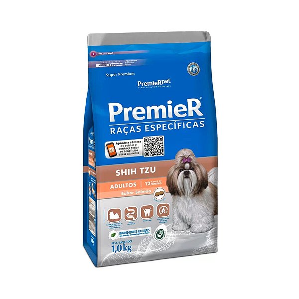 Ração Premier Raças Especificas Shih Tzu Cães Adultos Sabor Salmão