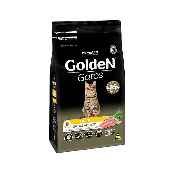 Ração Golden para Gatos Adultos Sabor Frango