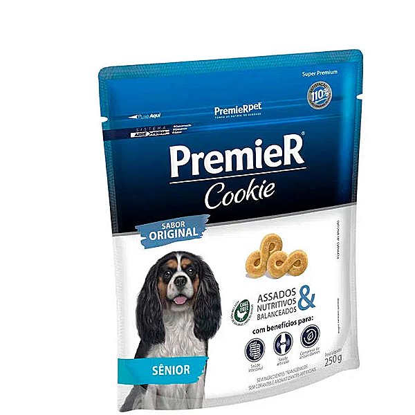 Biscoito Premier Cookie para Cães Sênior Sabor Original 250g