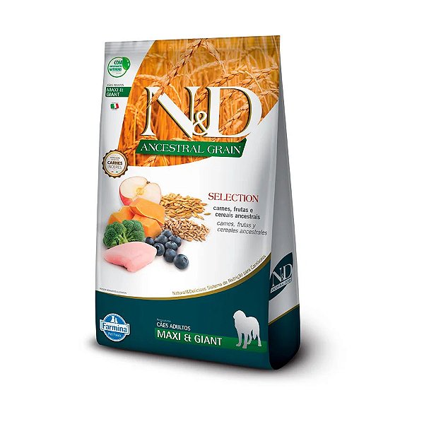 Ração Farmina N&D Ancestral Selection Cães Adultos de Raças Grandes Sabor Frango - 15kg
