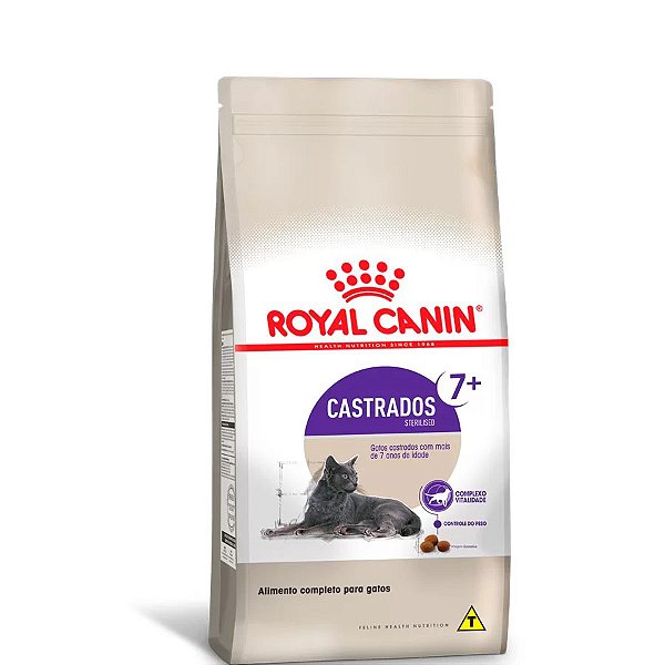 Ração Royal Canin Sterilised 7+ para Gatos Adultos Castrados Acima de 7 anos