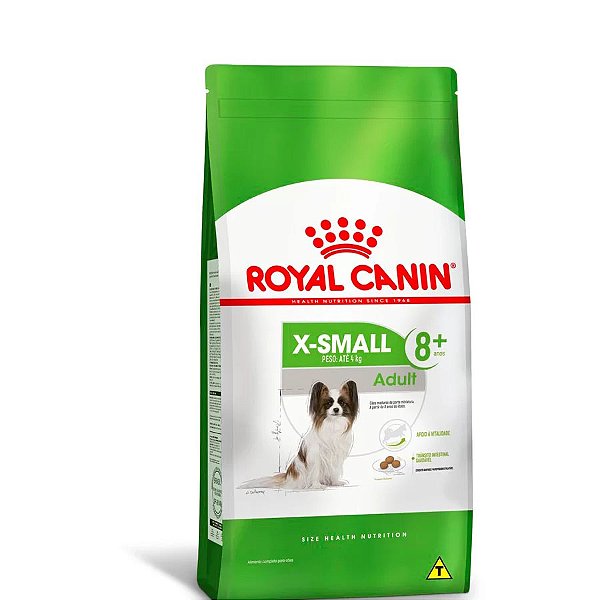Ração Royal Canin X-Small Adult 8+ para Cães Adultos e Senior de Porte Mini
