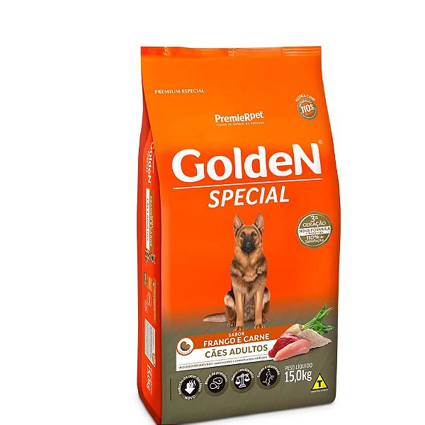 Ração Golden Special para Cães Adultos Sabor Frango e Carne
