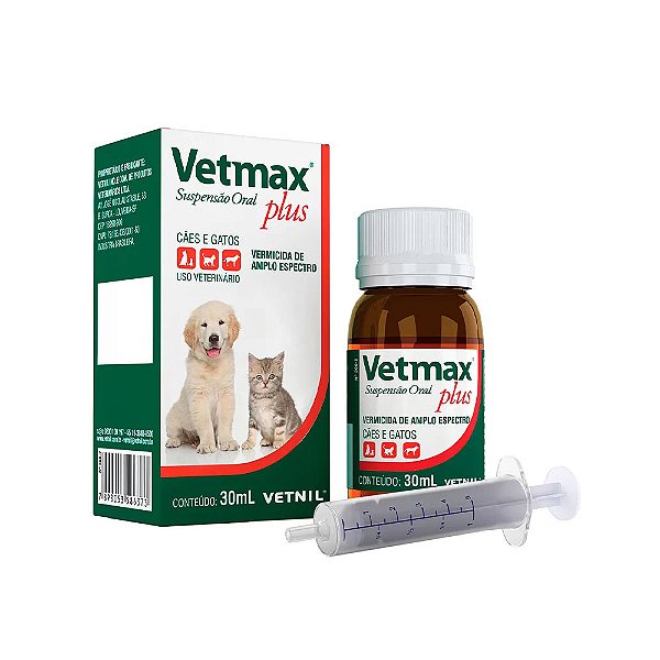 Vetmax Plus Suspensão Vetnil 30 ml