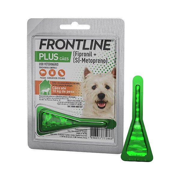 Antipulgas e Carrapatos Frontline Plus para Cães de até 10kg