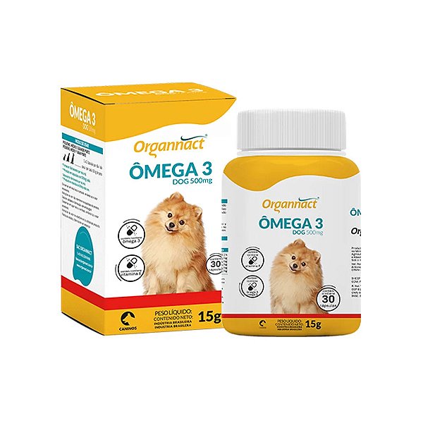 Ômega 3 Dog Organnact 500mg para Cães