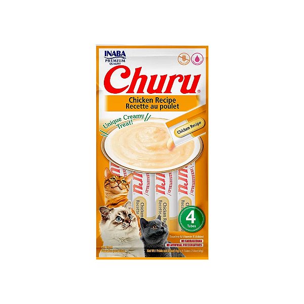 Petisco Purê Churu Sabor Galinha para Gatos 56g