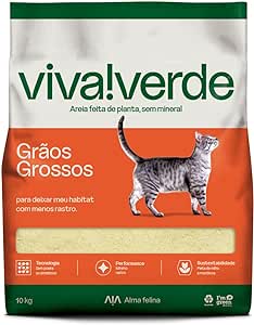 Areia Higiênica para Gatos Viva Verde Grossa - 4kg