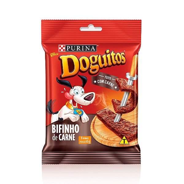 Petisco Doguitos Rodízio para Cães Adultos e Filhotes Sabor Carne - 65g