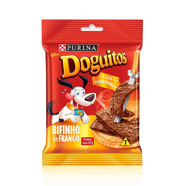 Petisco Doguitos Bifinho Sabor Frango para Cães Adultos e Filhotes 65g