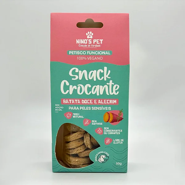 Biscoito de Batata Doce e Alecrim Hipoalergênico Nino's Pet - 50g
