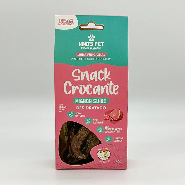 Crocante Mignon Suíno Nino's Pet- 40g