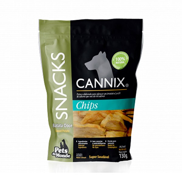 Snacks Cannix Chips de Batata Doce para Cães - 130g
