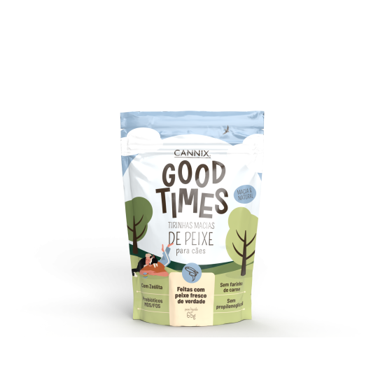 Petisco Tirinhas Good Times Sabor Peixe para Cães - 65g