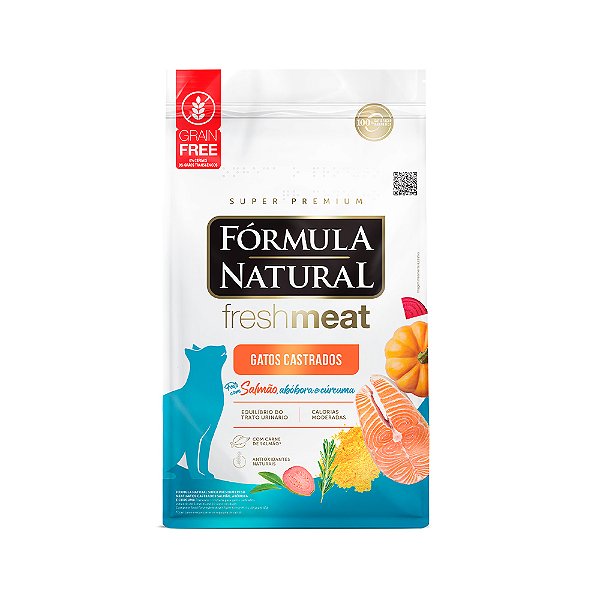 Ração Fórmula Natural FreshMeat para Gatos Adultos Castrados Sabor Salmão