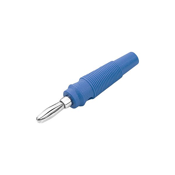 Plug Banana 4mm Azul com Derivação Lateral - PB121