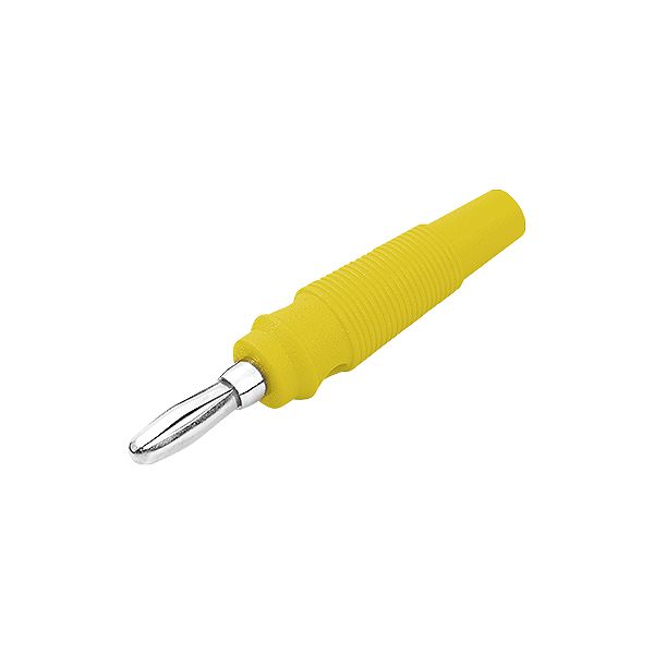 Plug Banana 4mm Amarelo com Derivação Lateral - PB121