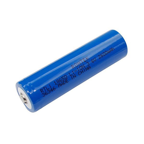 Bateria Recarregável 18650 Li-Ion 3,6V 2600mAh - Sem PCM