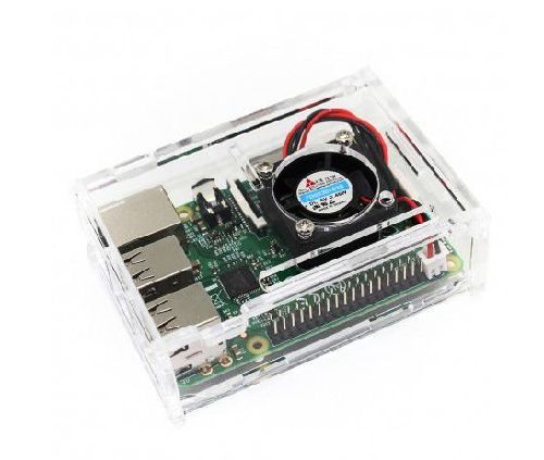 Case Raspberry Pi 3 Acrílico com Cooler
