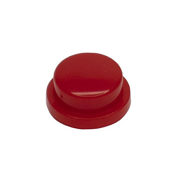 Capa Redonda Para Chave Táctil 6x6x7,3mm - Vermelho