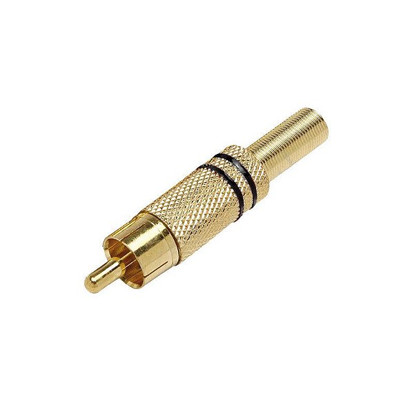 Plug RCA 4mm Gold Preto