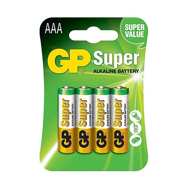 Pilha Alcalina AAA Pct c/ 4 - GP Batteries