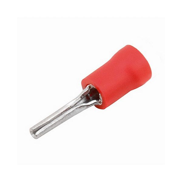 Terminal Pino Pré Isolado 1,5mm Longo - Vermelho (P-1032-L)