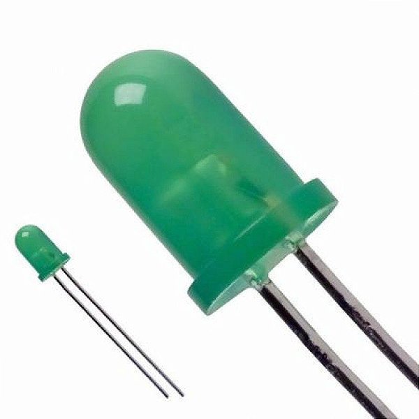 LED Difuso 5mm [VERDE] - Baú da Eletrônica - Componentes Eletrônicos