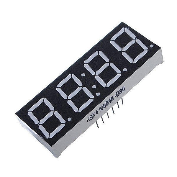 Display de 7 Segmentos 4 Dígitos 0,56" Ânodo Comum P/ Relógio