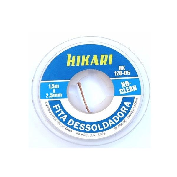Malha Dessoldadora de Cobre 2,5mm Hikari